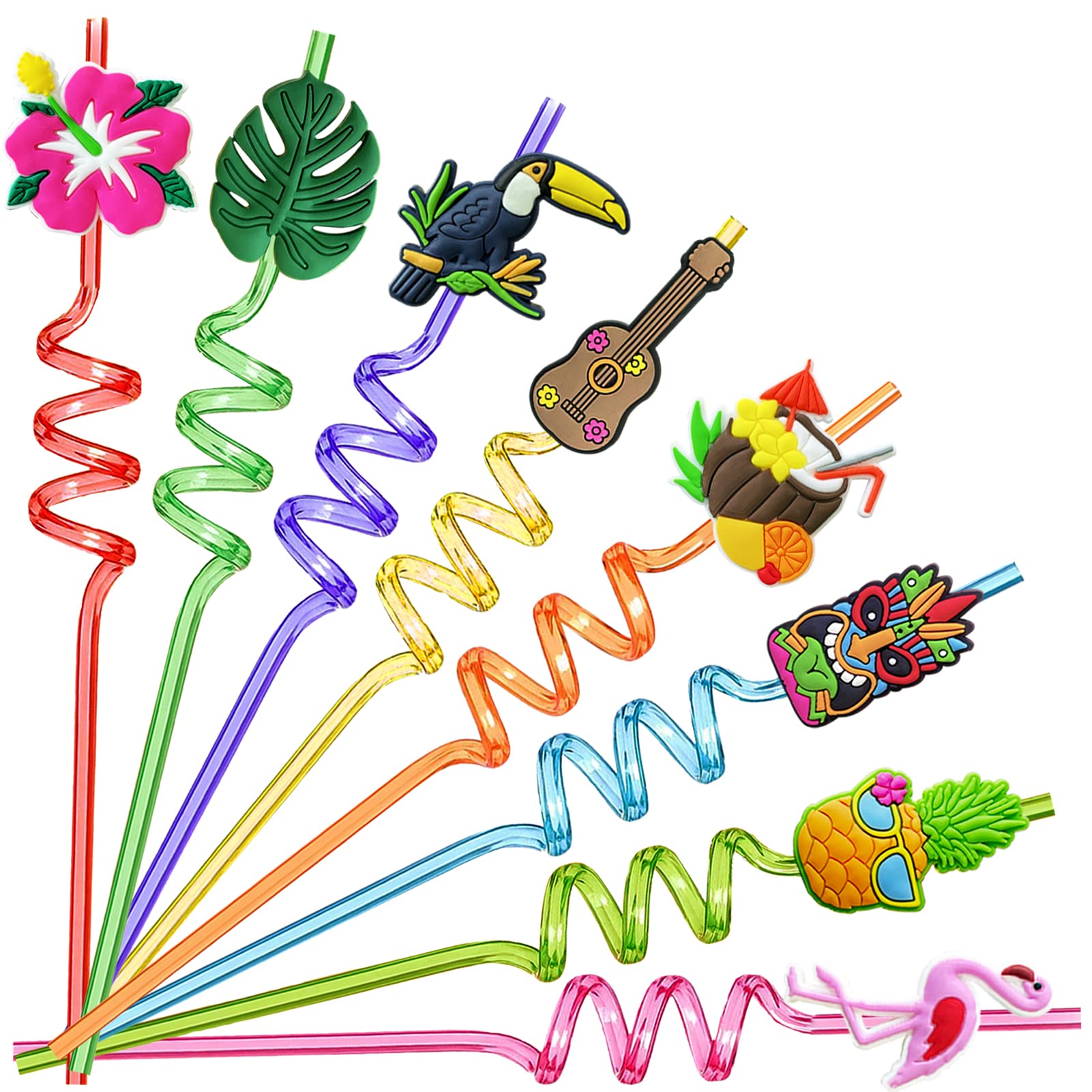 Hawaiian Luau Party Favor Drinking Straws