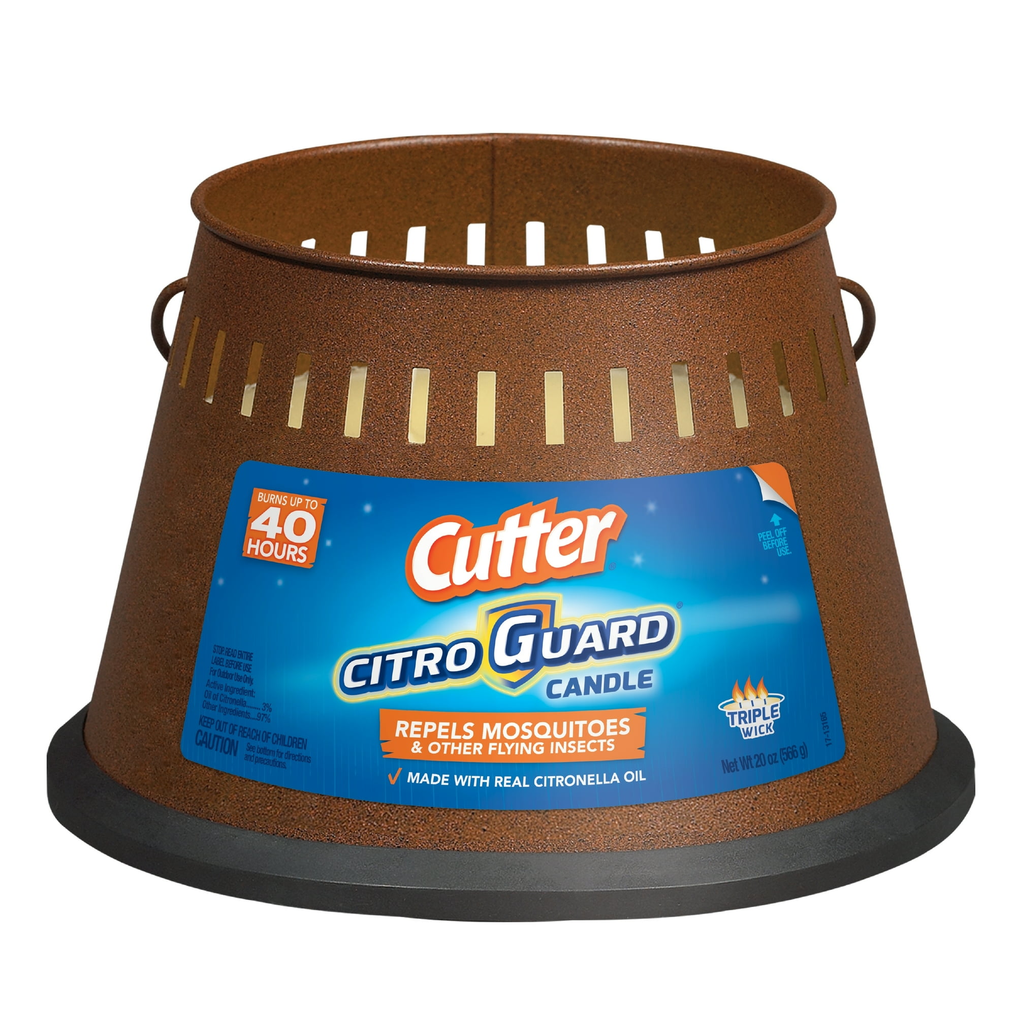 Cutter Citro Guard Citronella Candle, Triple Wick, 20-oz