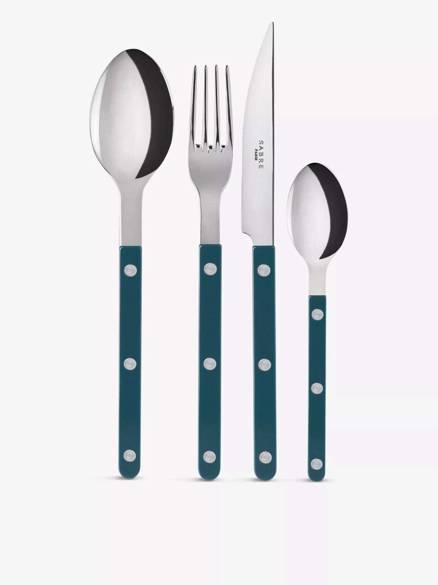 Bistrot stainless-steel and acrylic cutlery set of four