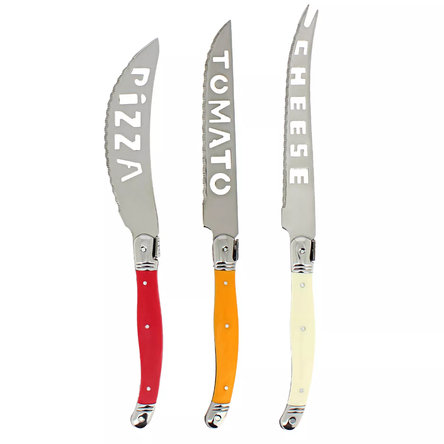 French Home Pizza, Tomato, and Cheese Knife, Set of 3