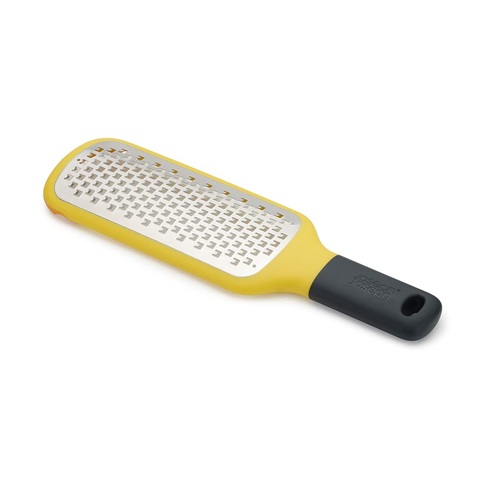 Joseph Joseph GripGrater Paddle Grater with Easy-Grip Handle, Stainless-Steel Blades, One Size, Yellow