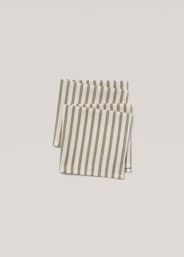 100% cotton striped napkin