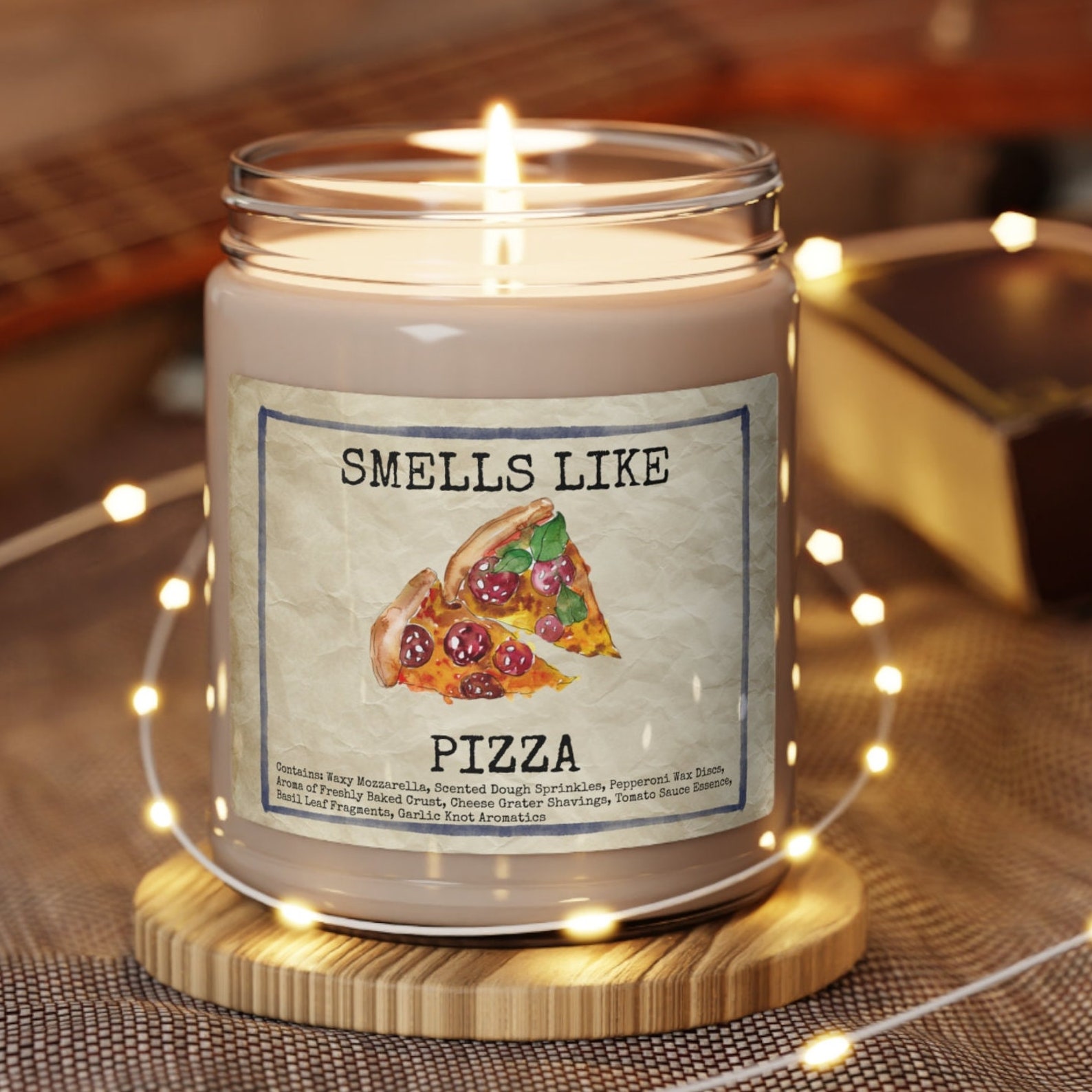 Pizza candle