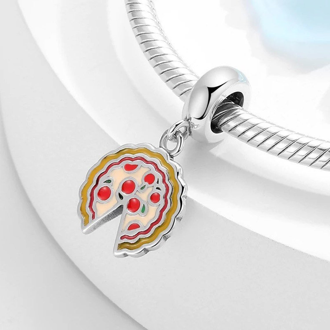 Pizza 925 Sterling Silver Pandora Fit Charm