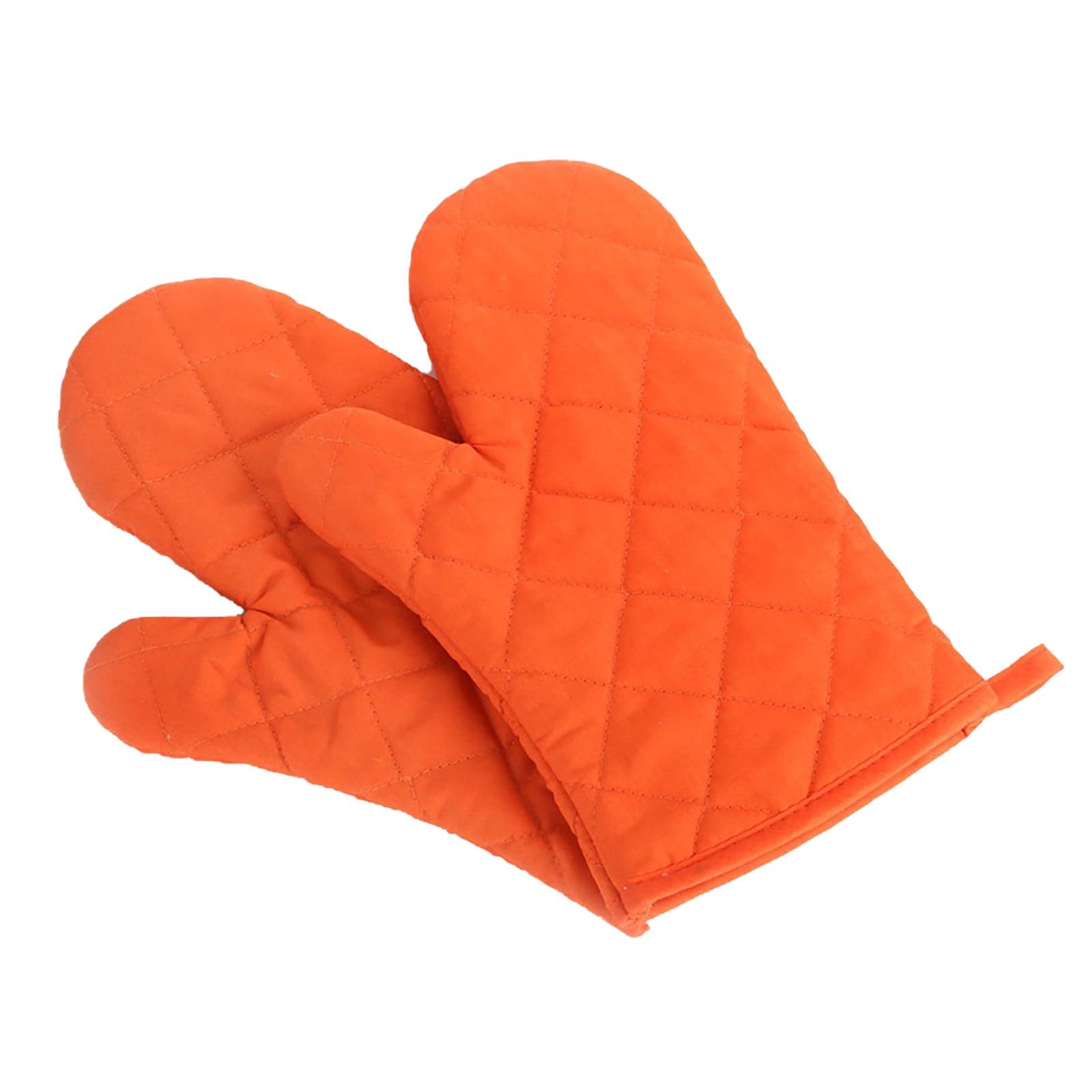 CICRKHB Oven Mitts Clearance Pure Color Thickening Microwave Oven Handbag Orange