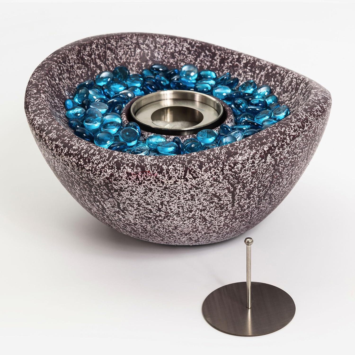 Ethanol Fire Pit Tabletop Fireplace, Outdoor & Indoor FirePit, Use Gel Fuel Cans, Bioethanol or Isopropyl Alcohol, Mini Fire Pit Smokeless Fire Bowl, L11*W10.8*H5.9