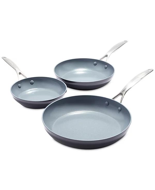 Popular 14 people viewing this right now GreenPan Valencia Pro Healthy Ceramic Nonstick 8", 9.5" & 11" Frypan Set