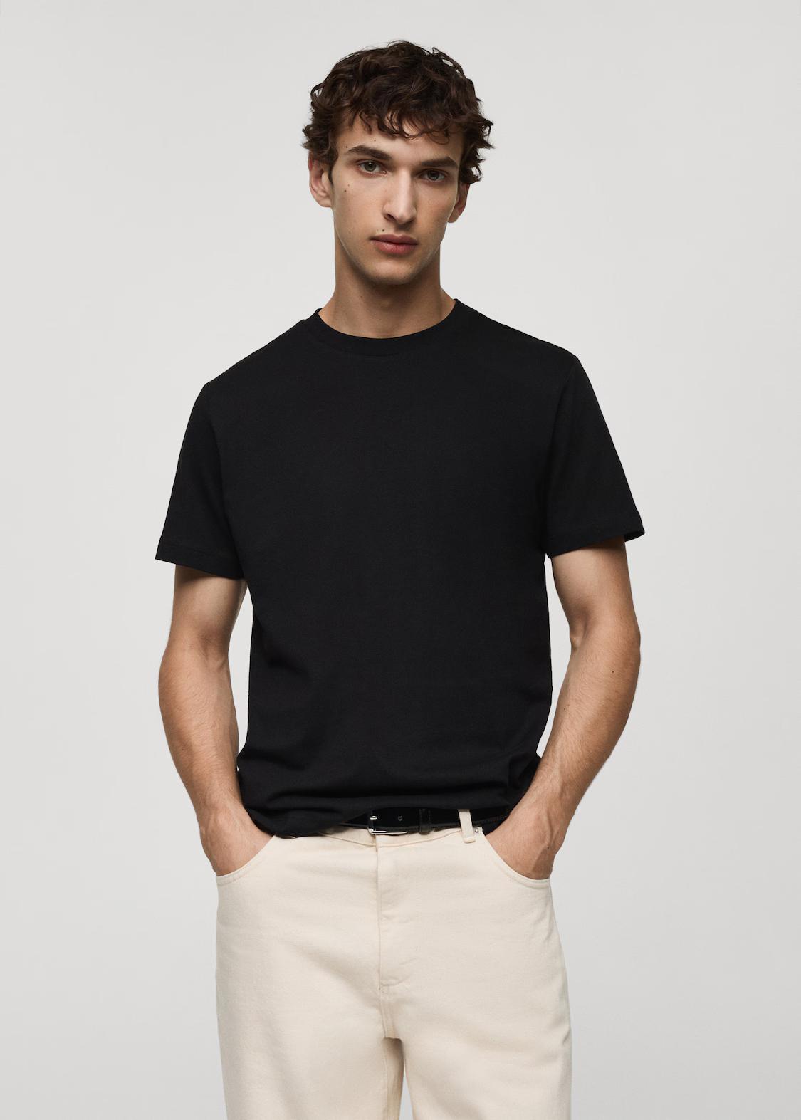 Basic cotton stretch T-shirt