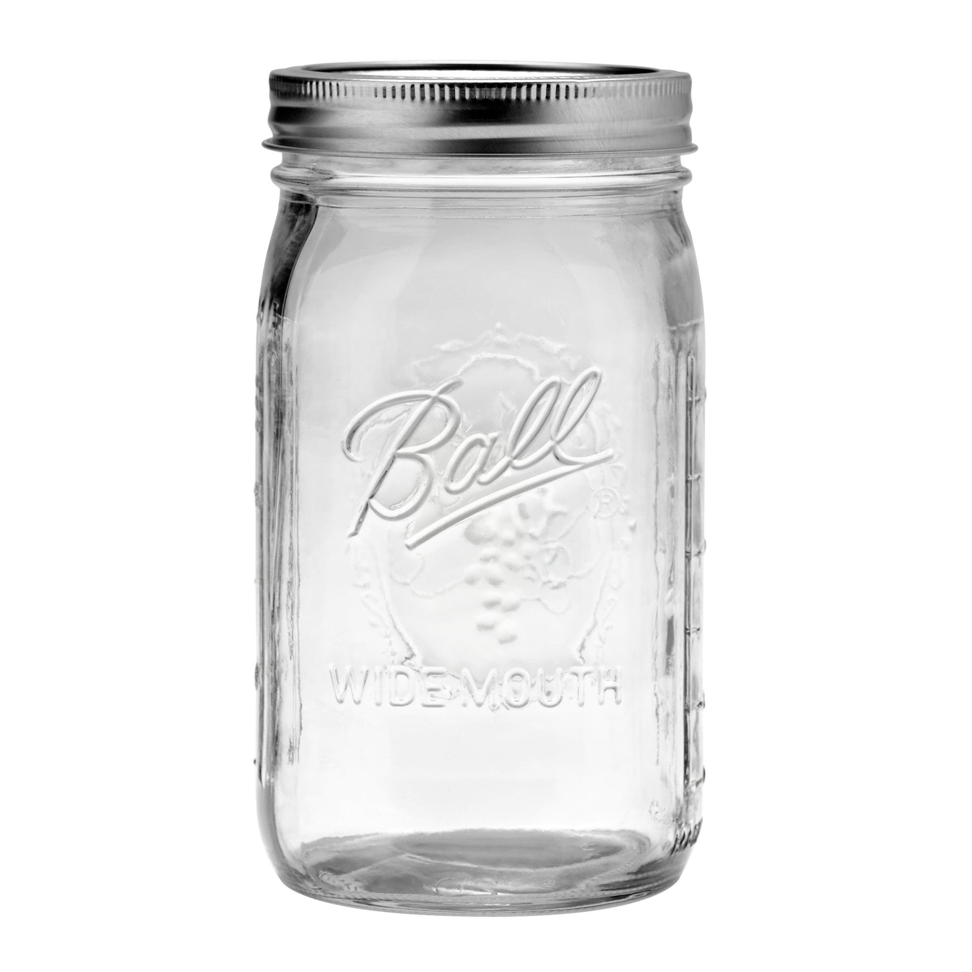 Ball Glass Mason Jar with Lid & Band, Wide Mouth, 32 oz, Single Jar