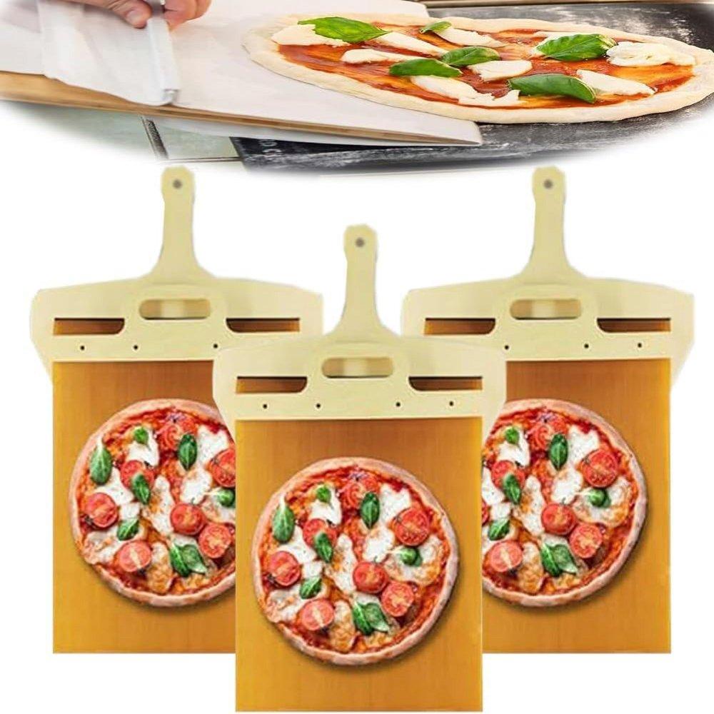 Sliding Pizza Peel 11.8‘‘x23.6‘‘ Pizza Spatula Paddle The Pizza Peel That Transfers Pizza Perfectly Pizza Paddle with Handle Pizza Spatula Paddle for Indoor & Outdoor Ovens
