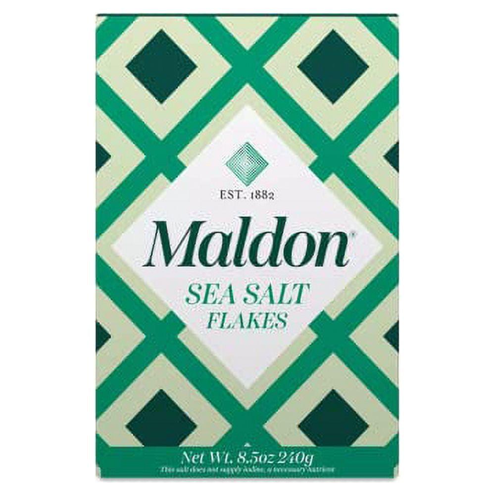 Maldon Salt, Sea Salt Flakes, 8.5 oz (240 g), Kosher, Natural, Handcrafted, Gourmet, Pyramid Crystals