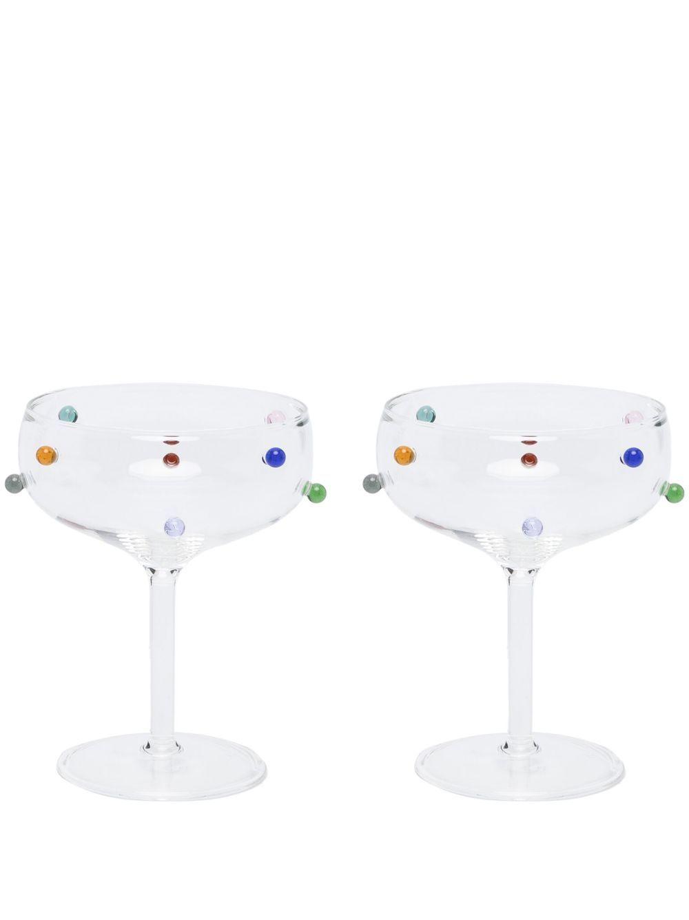 Pomponette Coupes glasses (set of two)