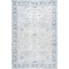 Lauren Liess Bayberry Vintage Machine Washable Light Blue 5 ft. x 8 ft. Indoor/Outdoor Patio Rug