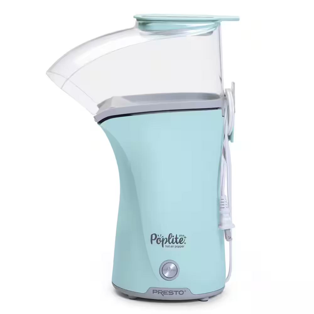 1470 W 8 oz. Kernels Aqua PopLite Plus Hot Air Popper Popcorn Machine with On/Off Switch
