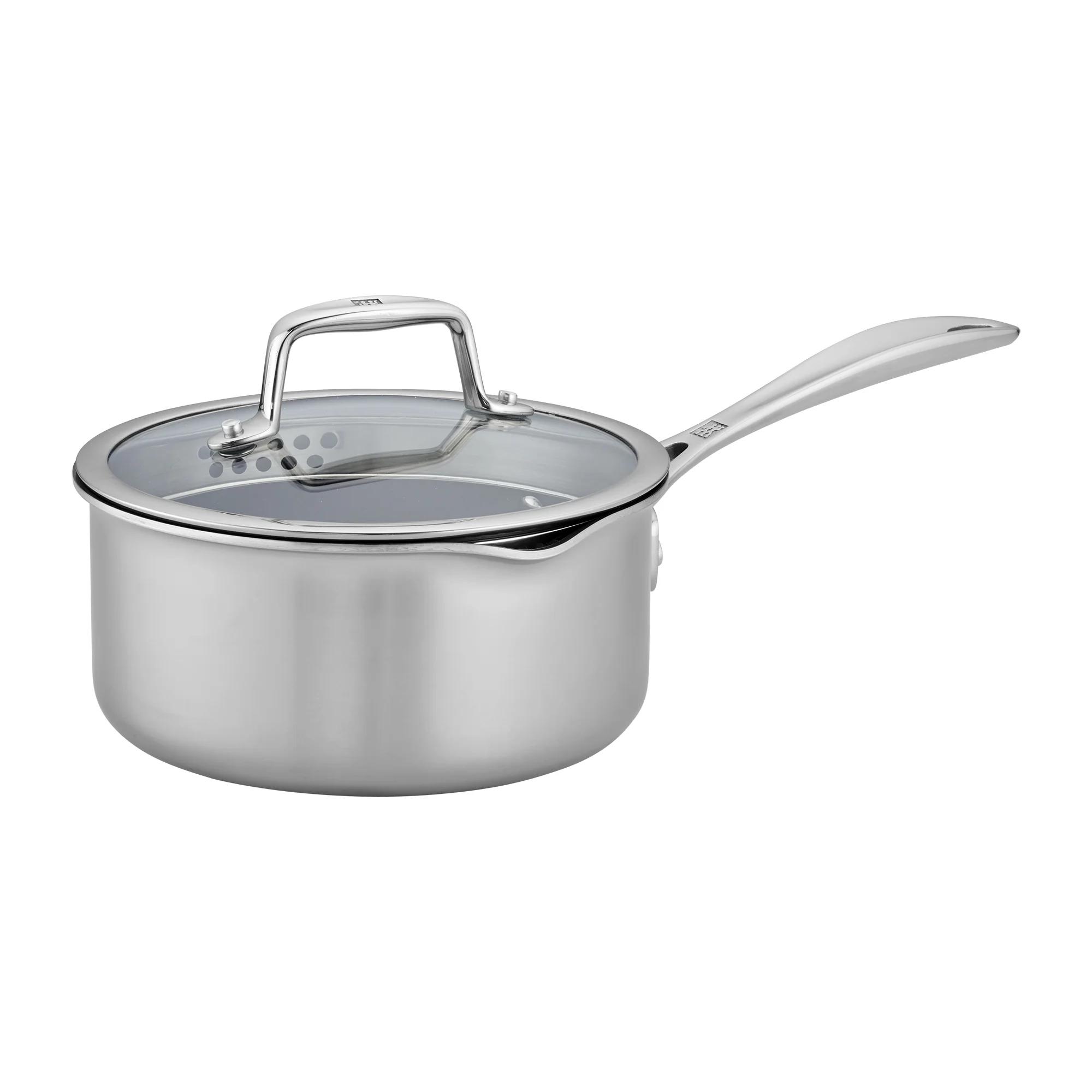 ZWILLING Clad CFX 2-qt Stainless Steel Ceramic Nonstick Saucepan
