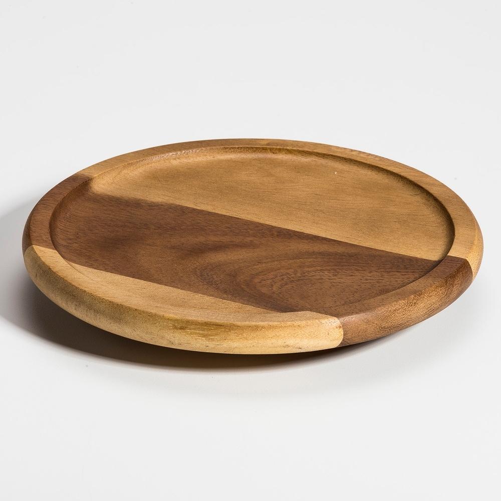 10-inch Handmade Acacia Hardwood Turntable Lazy Susan