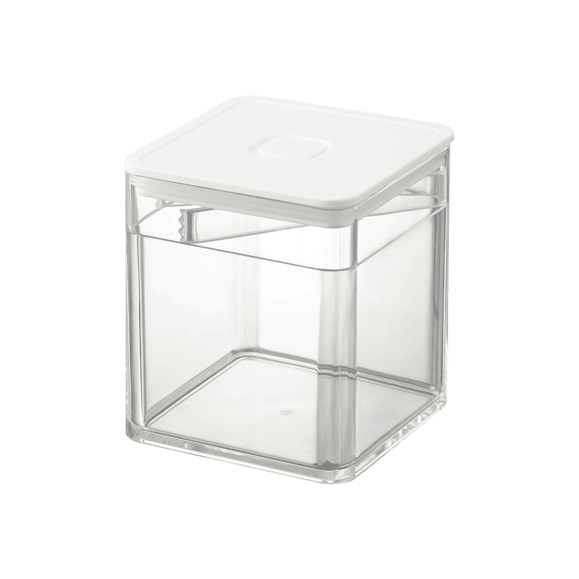 Yamazaki Home Vacuum-Sealing Food Container - Two Styles, White, Polypropylene, Tongs, 500ml, Airtight, Dishwasher Safe, Lid, No Assembly