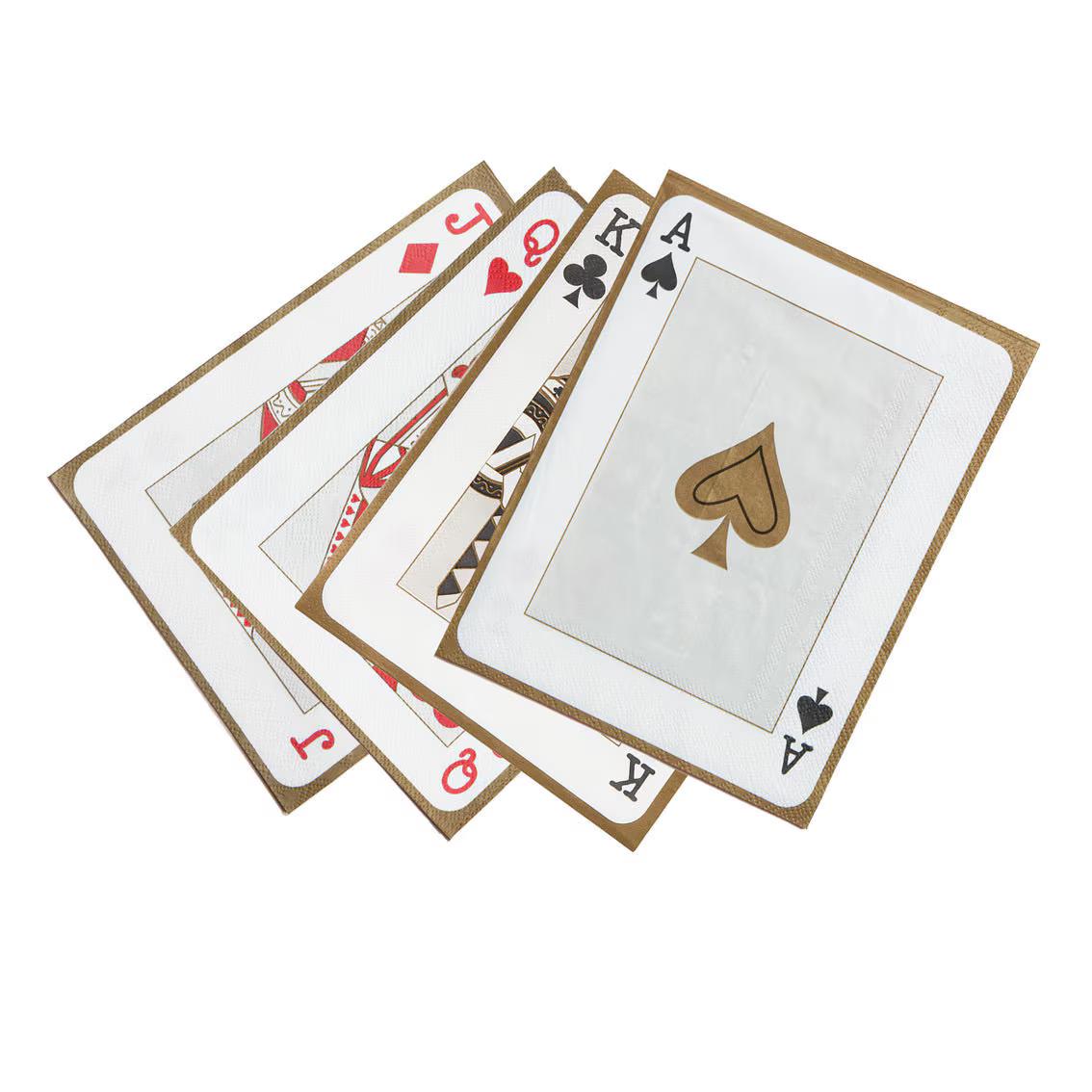 Casino Party Napkins - Game Night Napkins, Supplies, Vegas Decorations, Poker Birthday