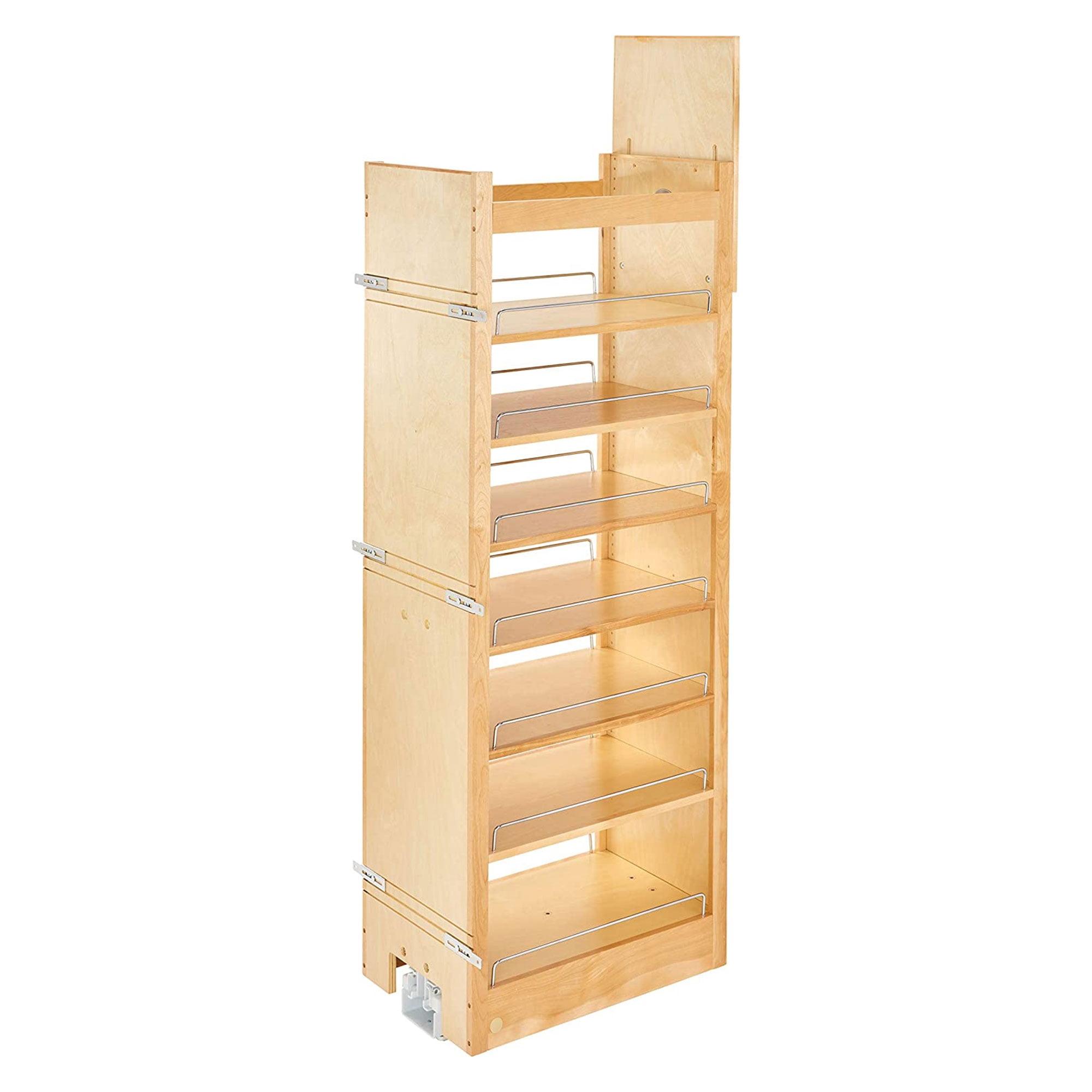 Rev-A-Shelf 448-TP58-14-1 6 Shelf Cabinet Pantry Organizer, Natural Maple