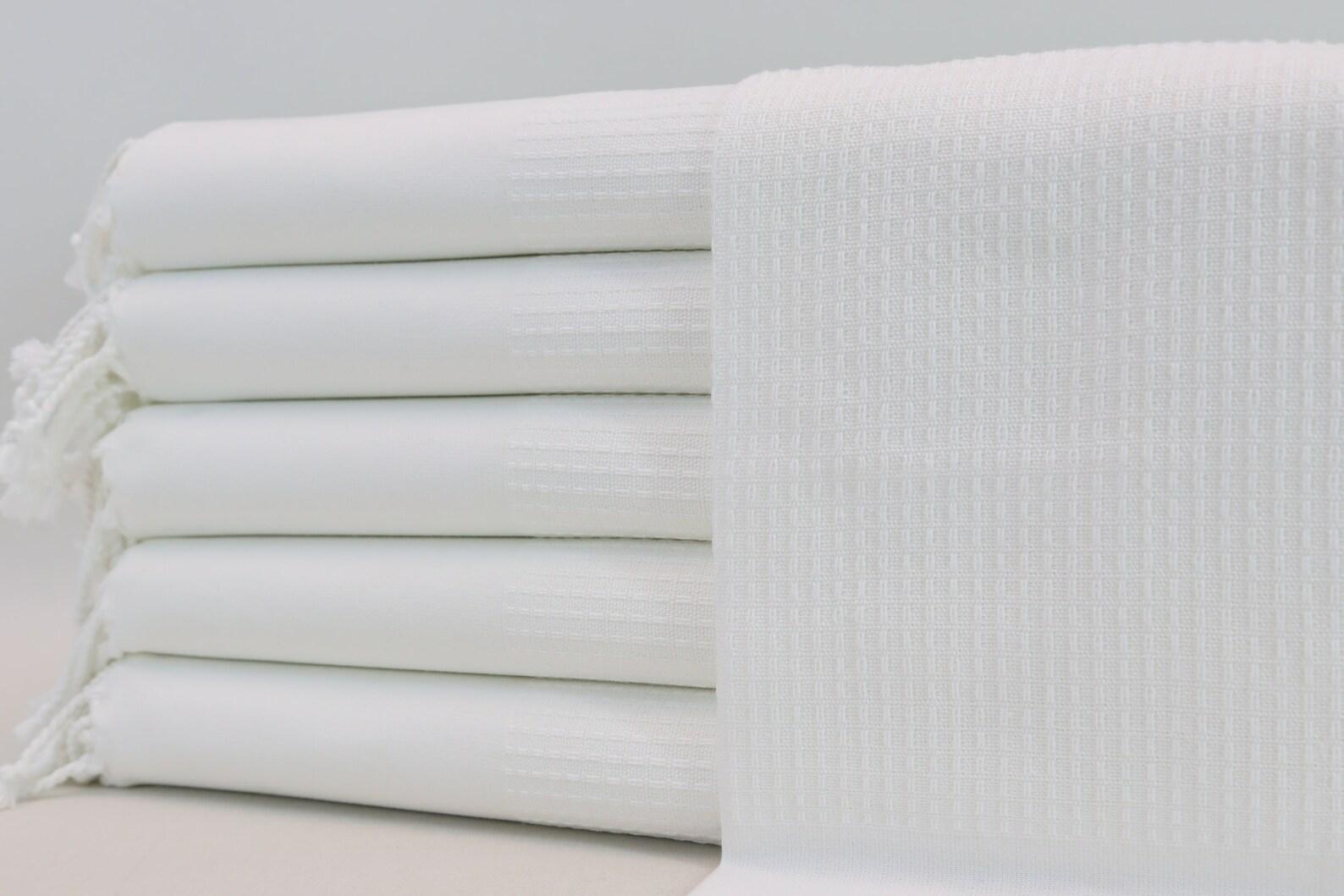 Turkish hand towel, Face towel, Dish towel, White towel, Cotton towel, Kitchen accessories, Head towel, Tea towel, 18' x 38' Kartns/Peskr