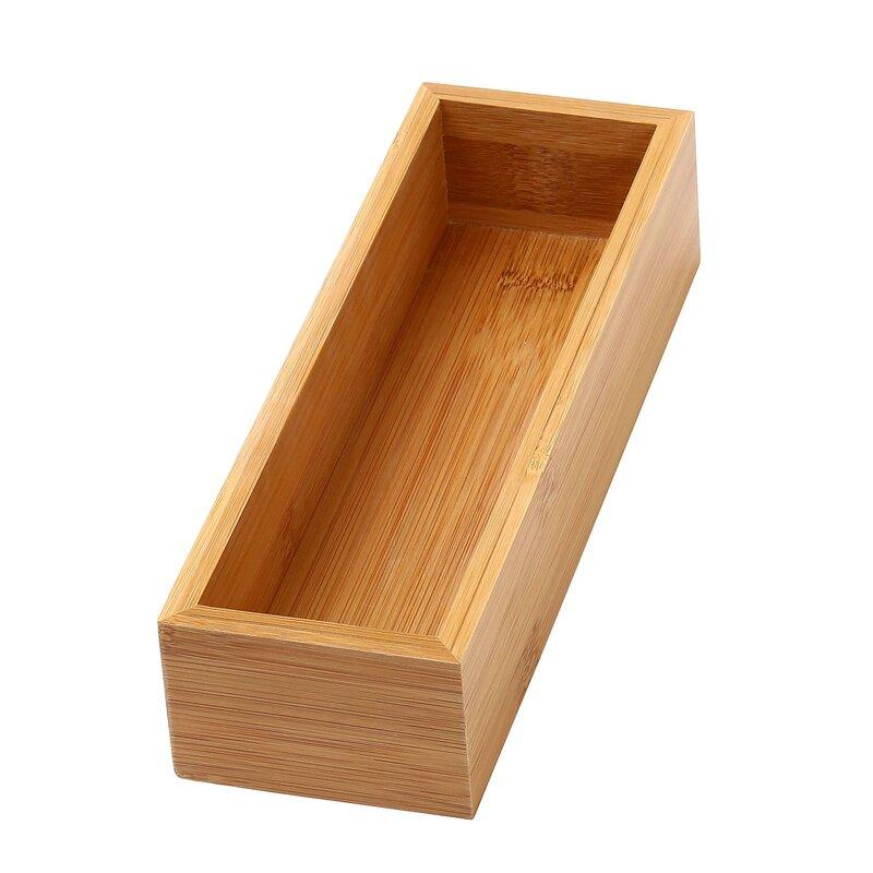 Bamboo 2"H x 3"W x 9"D Drawer Organizer