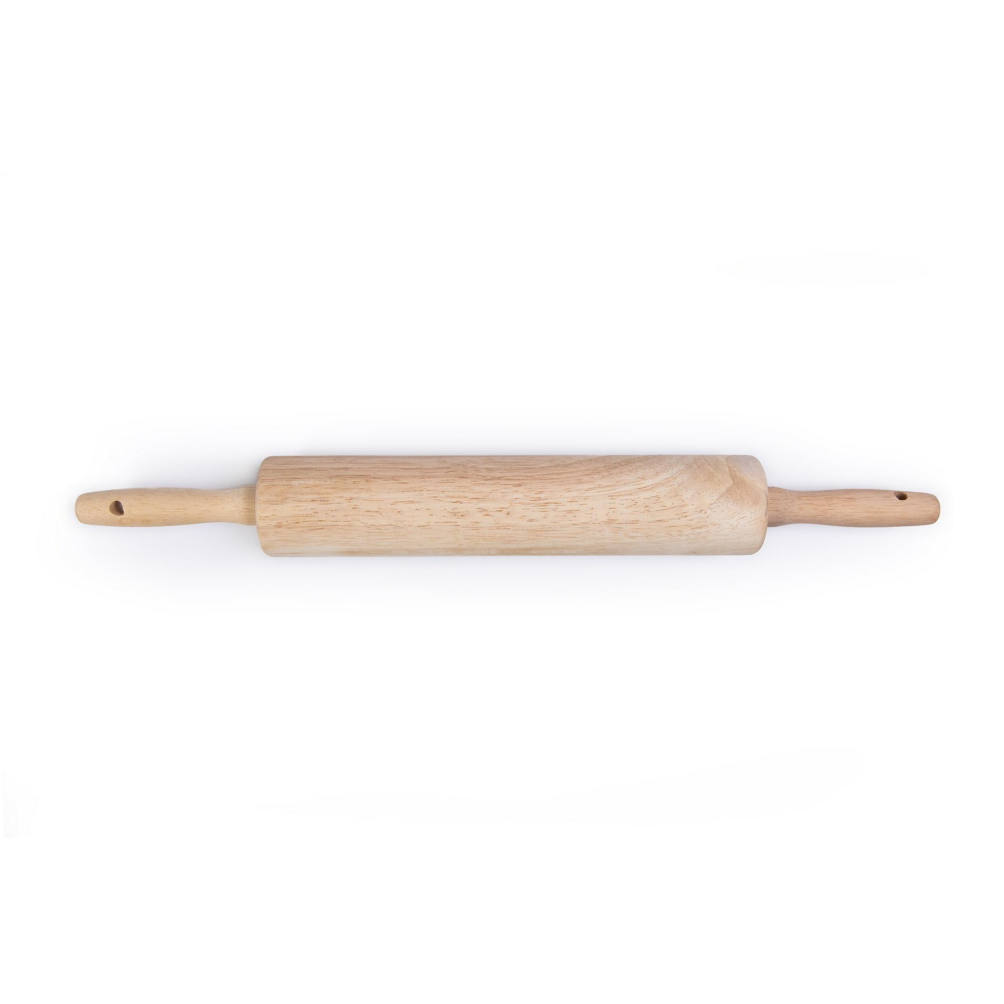 Mainstays Rubber Wood Rolling Pin, 18.3in-L and 2.17in-H
