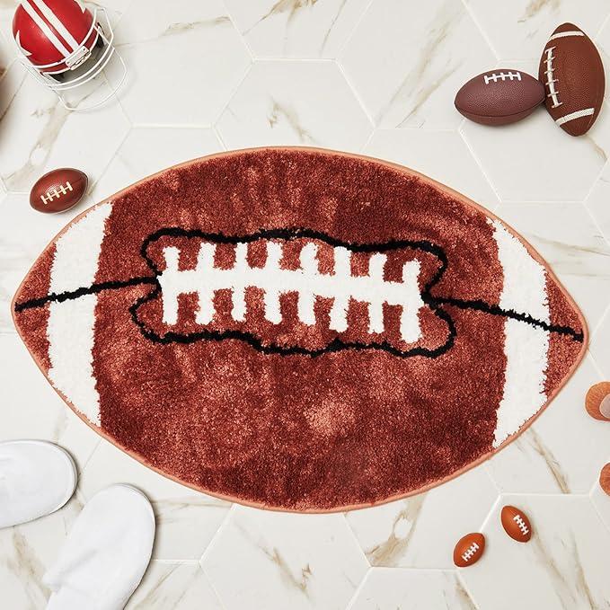 Football Softball Bathroom Rugs