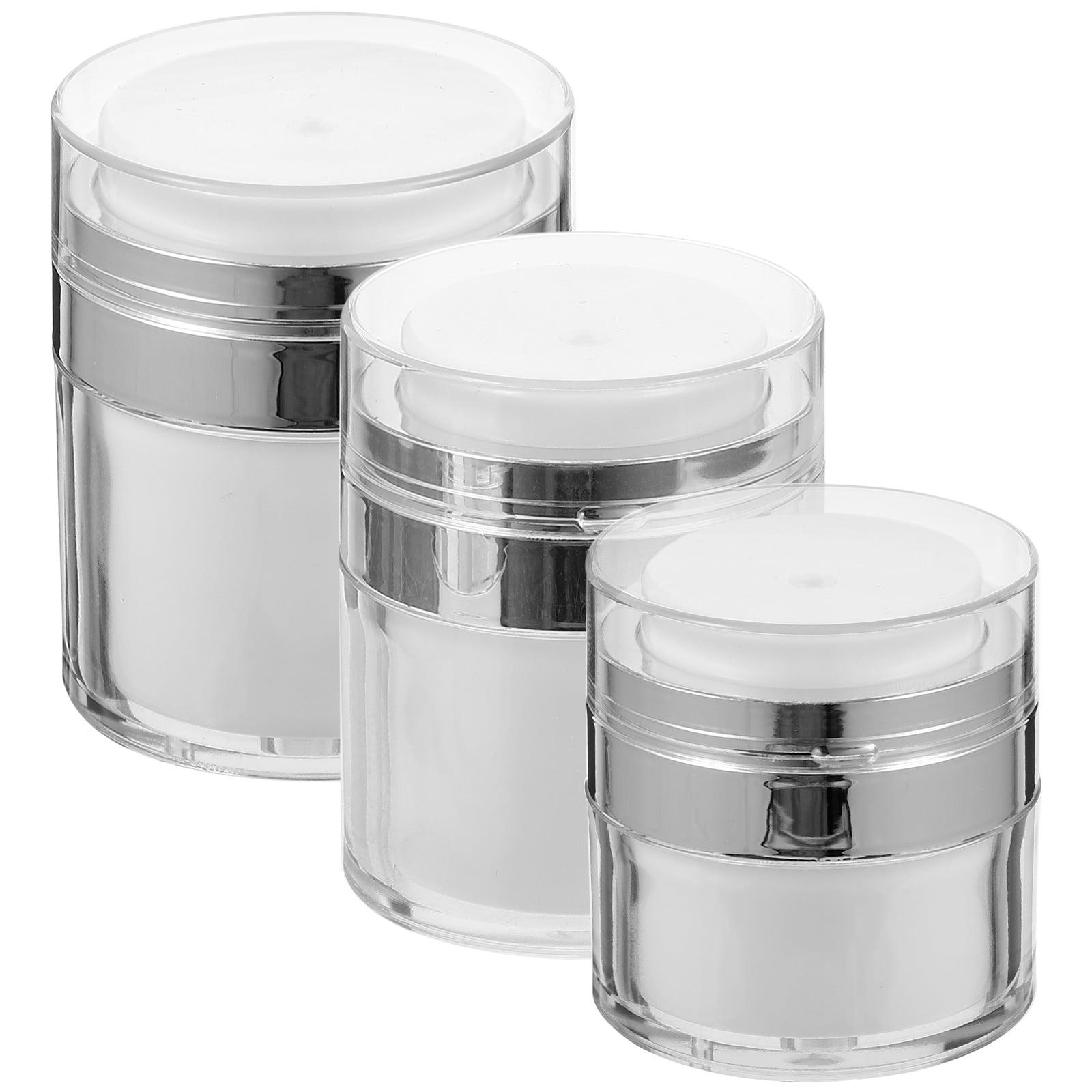 Travel Liquid Container Press Cream Jar Cadence Containers for Toiletries Cosmetic Jars Vacuum Bottle 3 Pcs