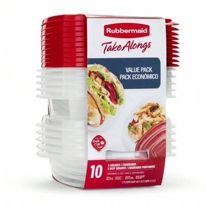 TakeAlongs Food Storage Containers, Red The Sizes Make Them Ideal As Meal-Prep Containers, And They're Great For Snacks, Pantry, And Leftover Storage