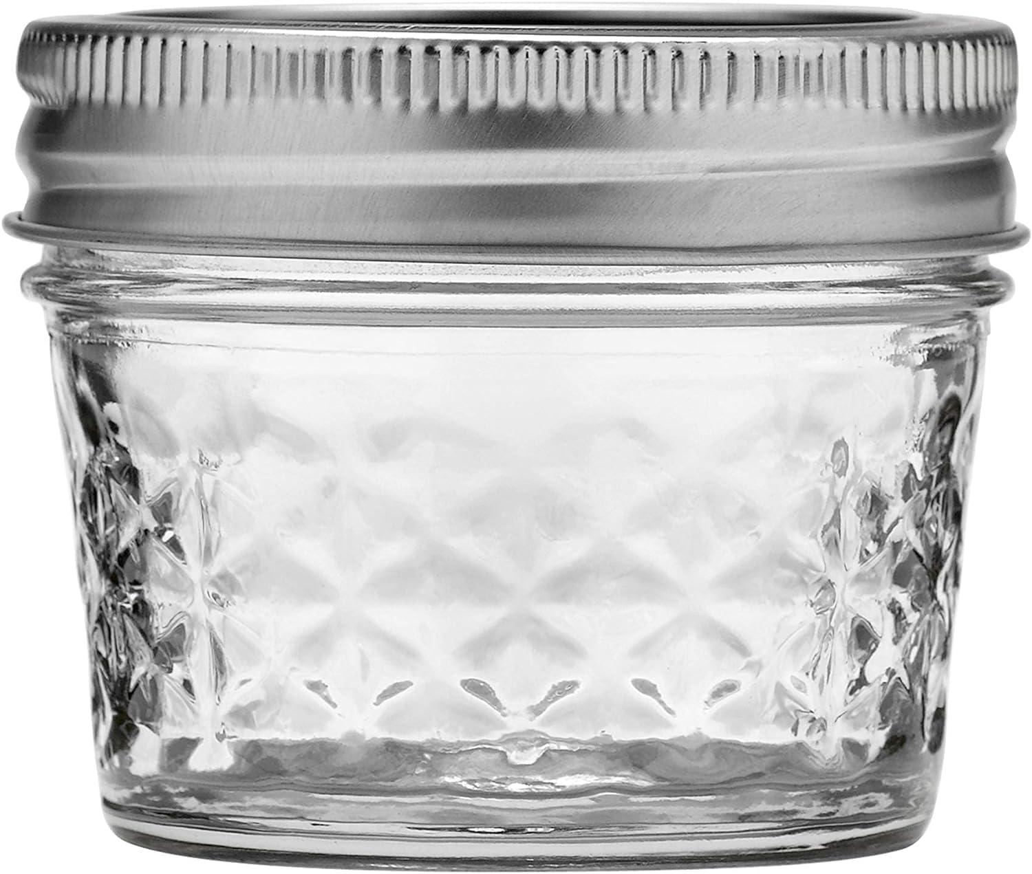 Ball Wide Mouth Quilted Crystal Jelly Jars with Lids and Bands