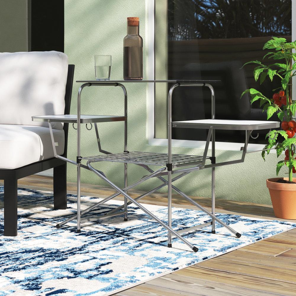 Wittman Foldable Outdoor BBQ Table Grilling Stand