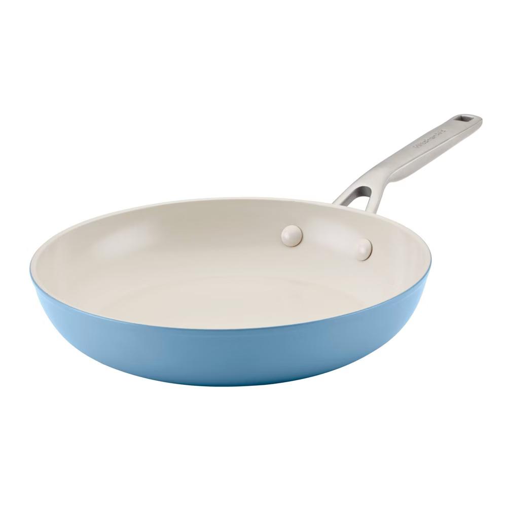 KitchenAid Hard Anodized 10" Nonstick Ceramic Frying Pan - Blue Velvet: Ceramic Skillet, Stainless Steel Handle