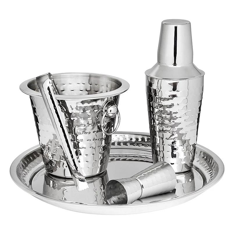 Godinger Silver 5-Piece Hammered Bar Tool Set