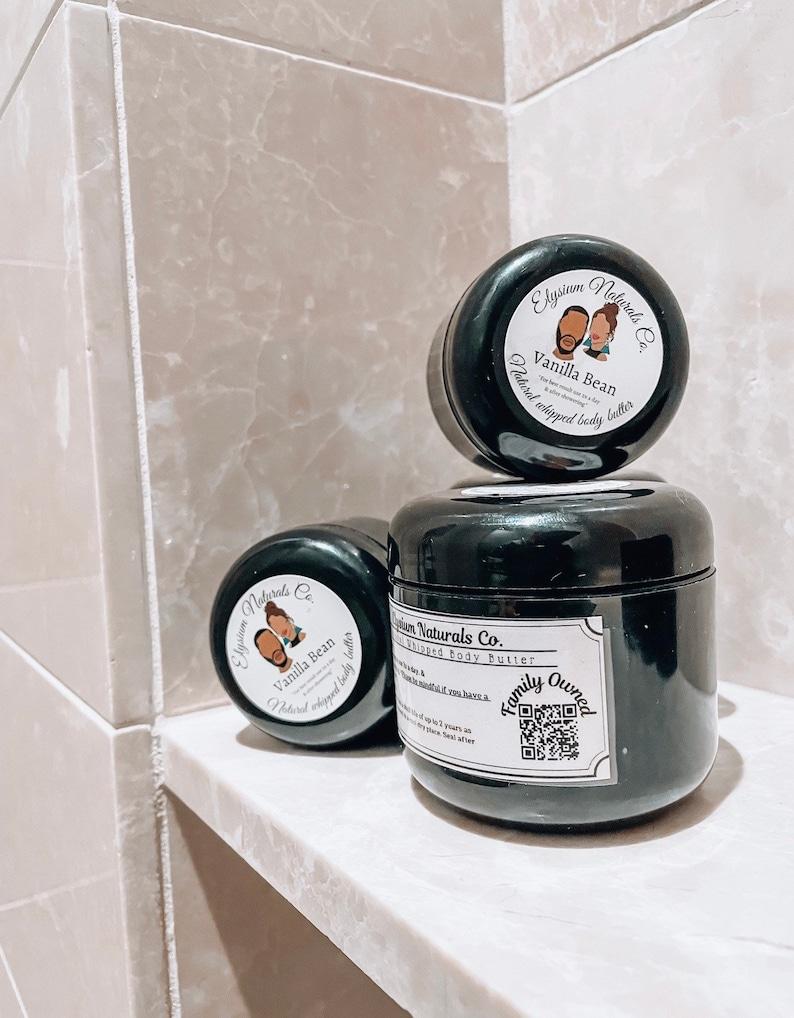 Black Owned Whipped Shea Body Butter Quadruple Blend Unrefined Cold Pressed Ingredients Olive Oil, Jojoba, Coconut oil, Rosehip, Almond