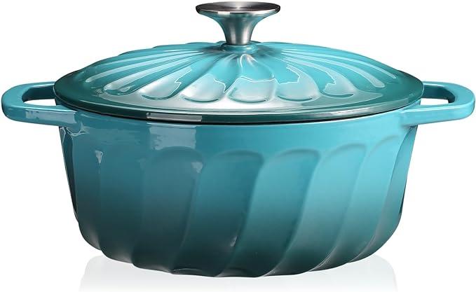 Enameled Dutch Oven with Lid,Cast Iron Dutch Oven Pot