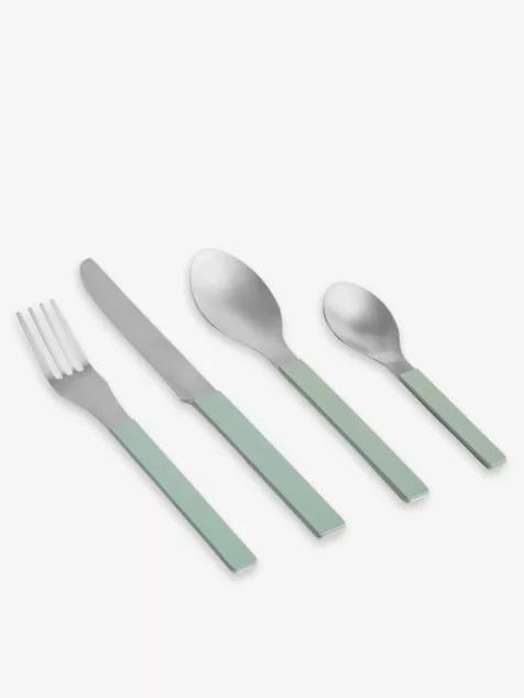 Mvs square-handle stainless-steel cutlery set