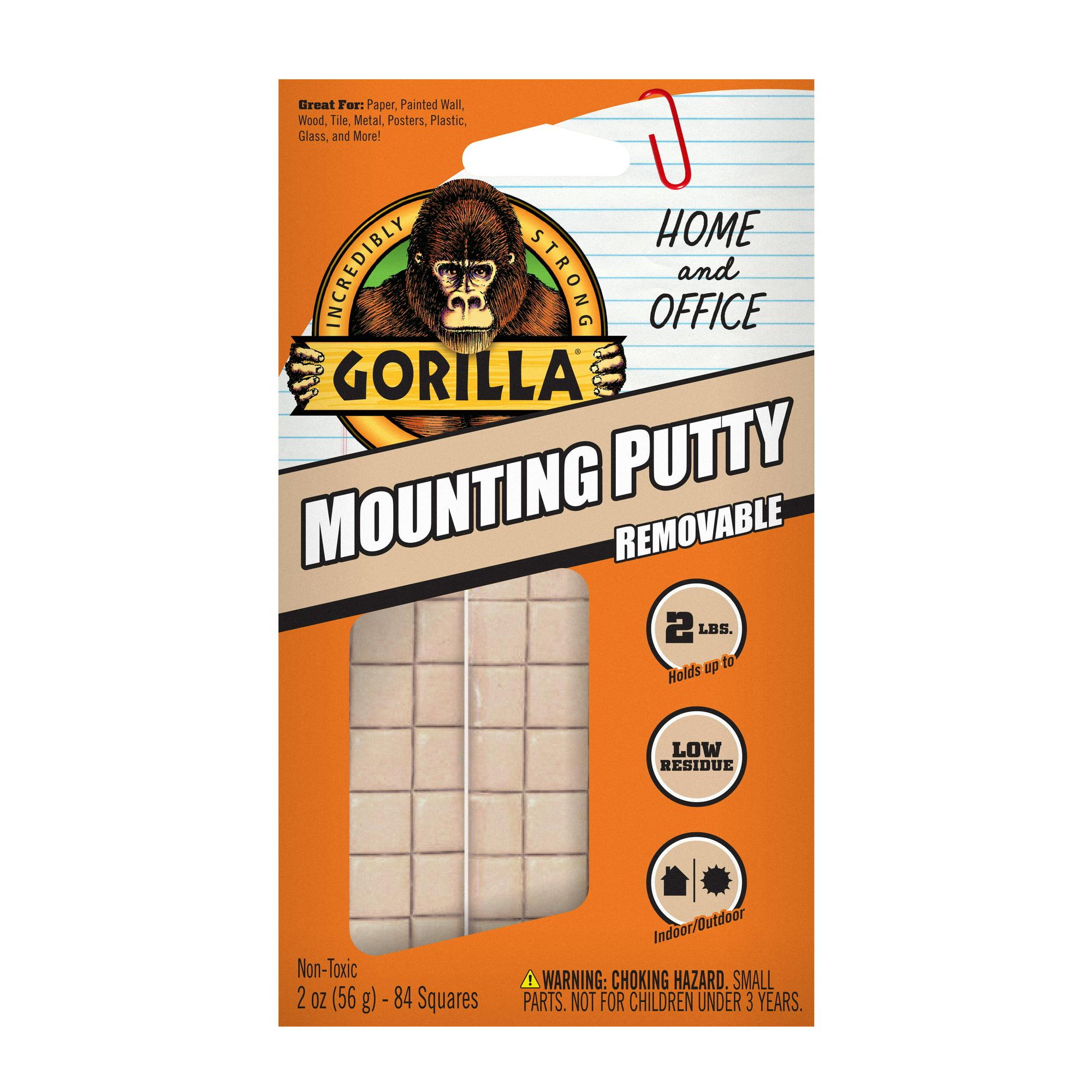 Gorilla Glue Beige 2 oz Mounting Putty Pre-Cut Squares, 84 Count