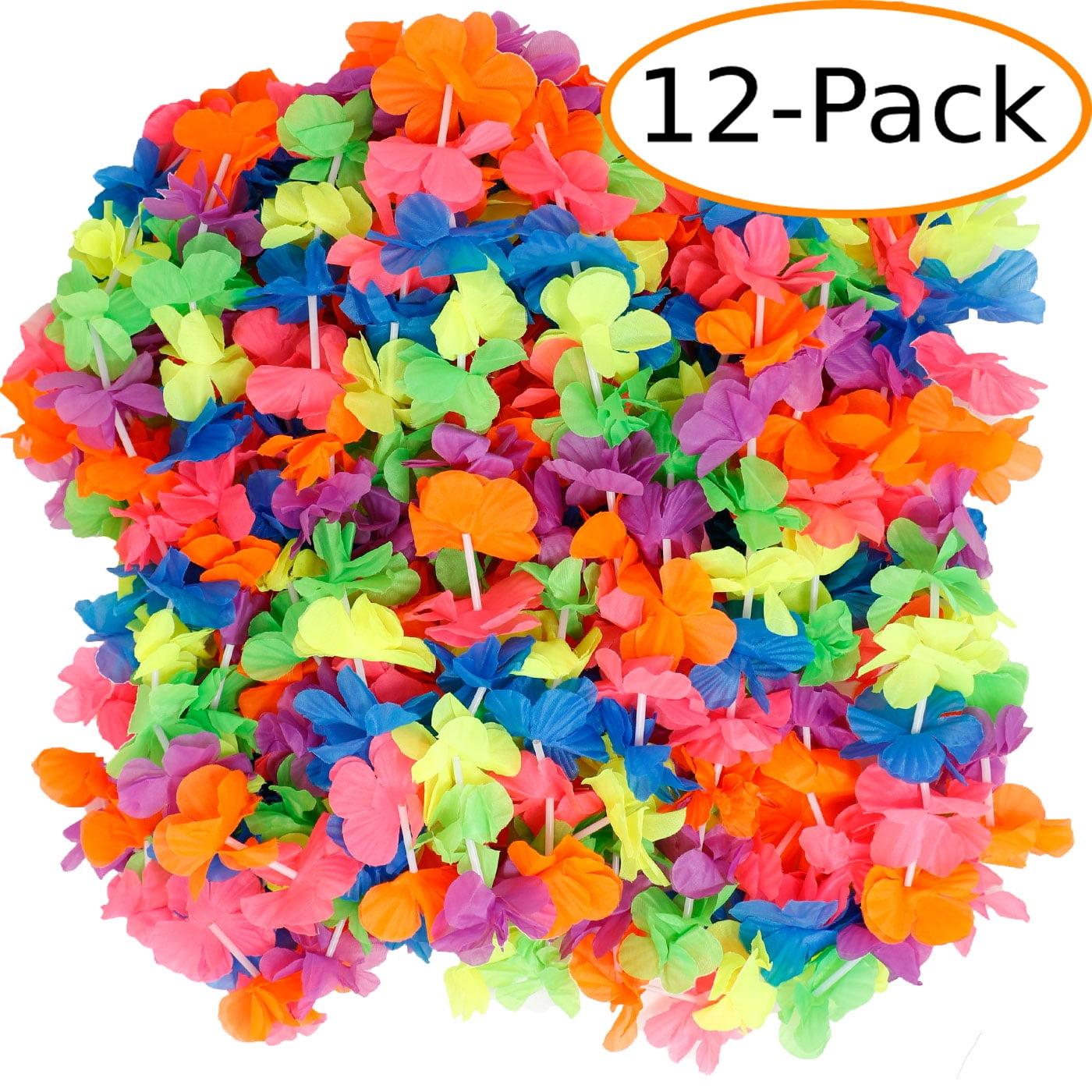 12 Hawaiian Leis (leis, neon multi)