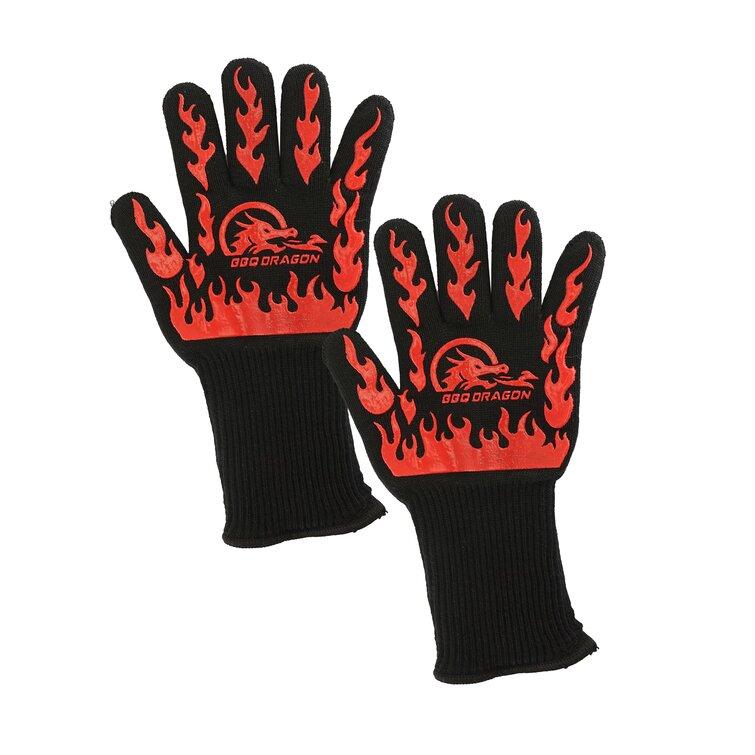 BBQ Dragon Abstract Cotton Oven Glove Set (Part number: BBQD240)