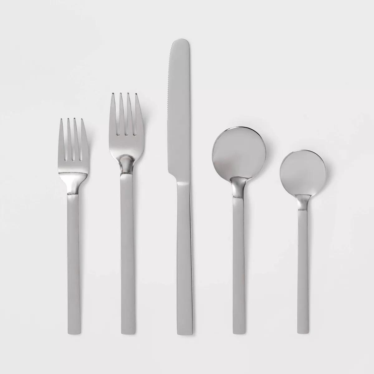 20pc Squared Straight Flatware Set - Room Essentials™