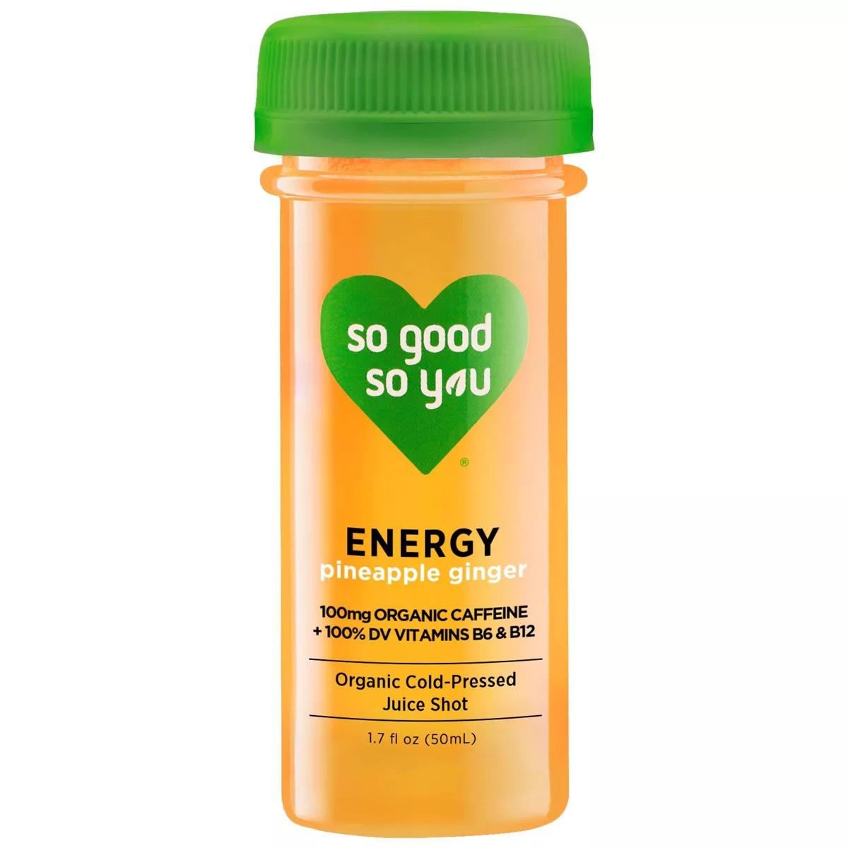 So Good So You Energy Pineapple Ginger Organic Probiotic Shot - 1.7 fl oz