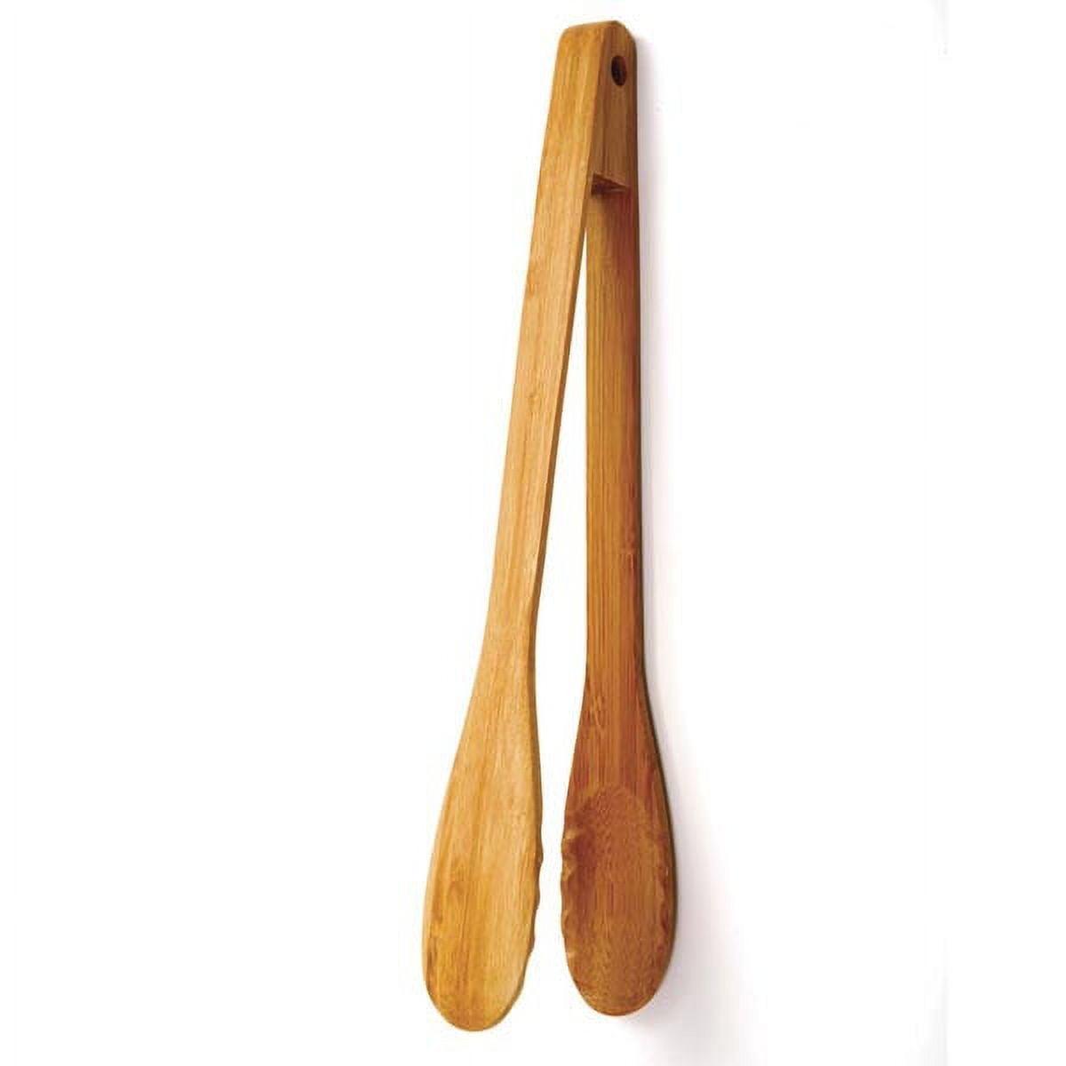 Norpro New Eco Friendly Bamboo Tongs Green 12" Durable Heat And Stain Resistant