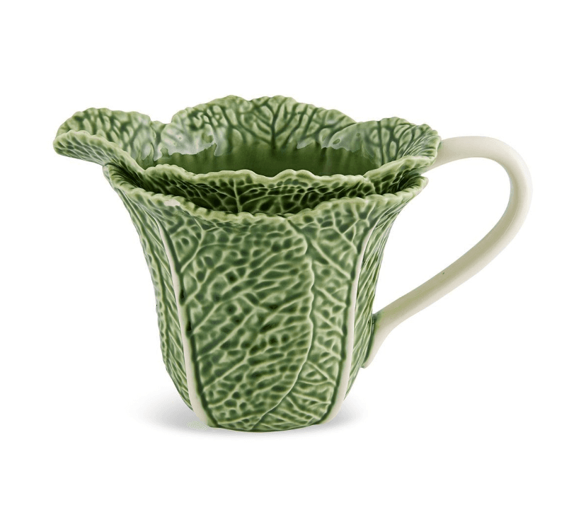Bordallo Pinheiro Couve glazed pitcher