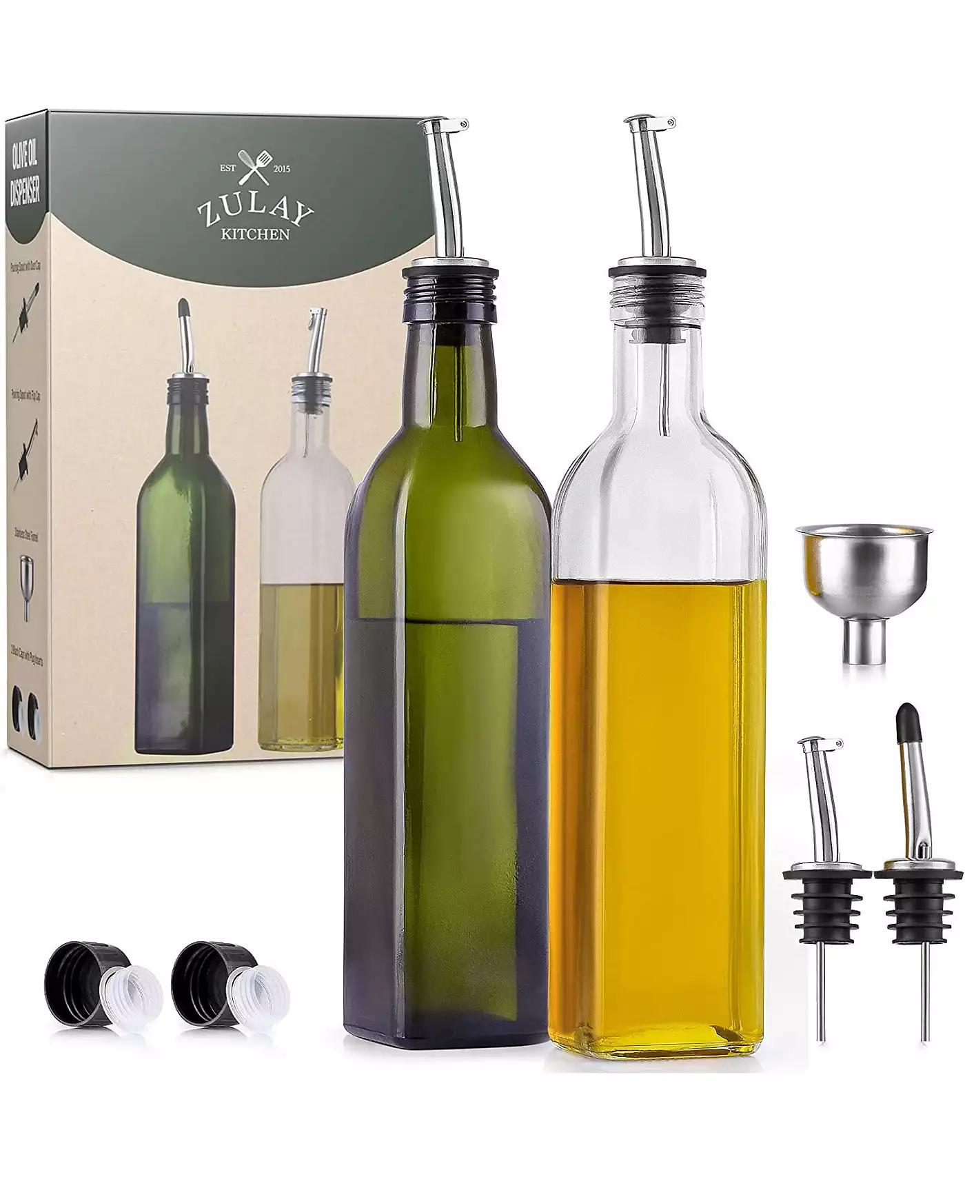 Olive Oil Dispenser Bottle For Kitchen - 2 Pc.