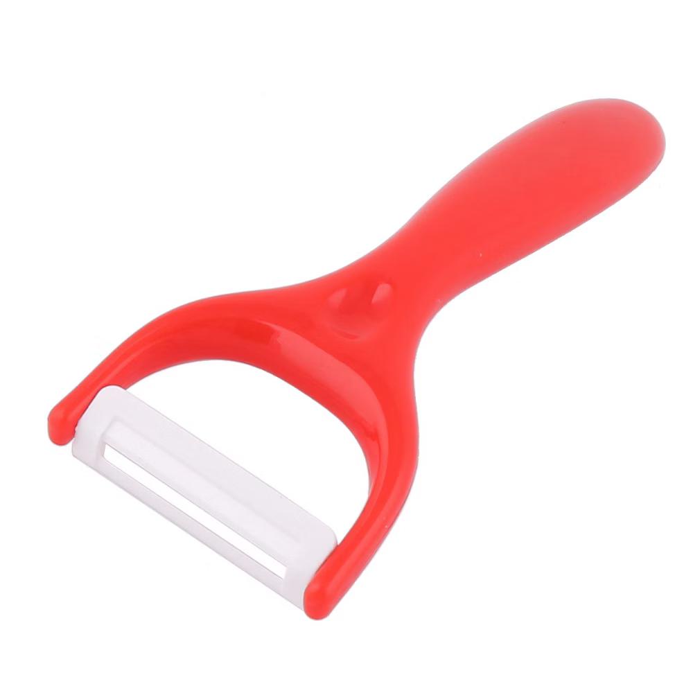 Unique Bargains Household Kitchen Utensil Fruit Vegetable Plastic Peeler Red 1 Pc