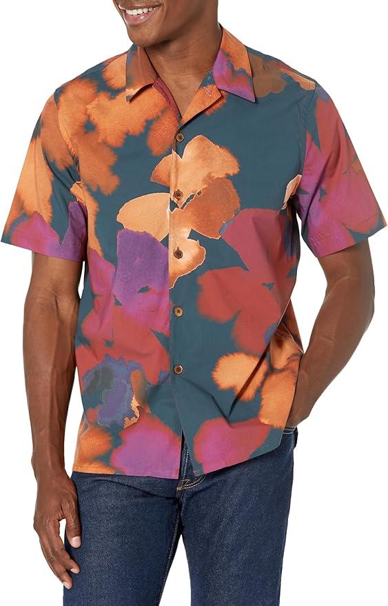 Paul Smith Men's Dark Floral Button Down