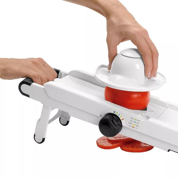 OXO VBlade Mandoline Slicer: ABS & Stainless Steel, 4 Blades, Dishwasher-Safe, Vegetable & Potato Slicer, White