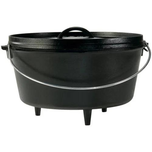 Lodge Cast Iron 12" / 8 Quart Seasoned Camp Dutch Oven