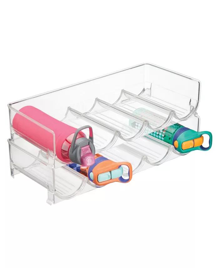 Water Bottle / Wine Rack Storage Organizer, 10 Bottles, 2 Pack - Clear