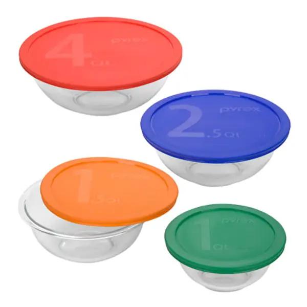 8-Piece Mixing Bowl Set with Assorted Lids